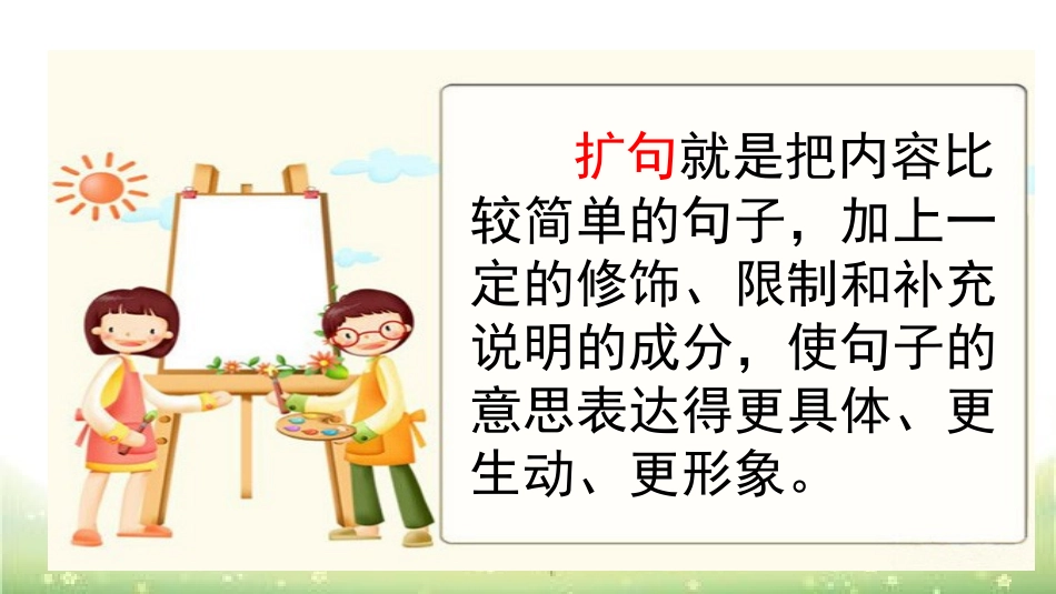 【小升初】语文总复习课件-第六章扩句与缩句专题训练｜全国通用(共25张PPT)_第3页