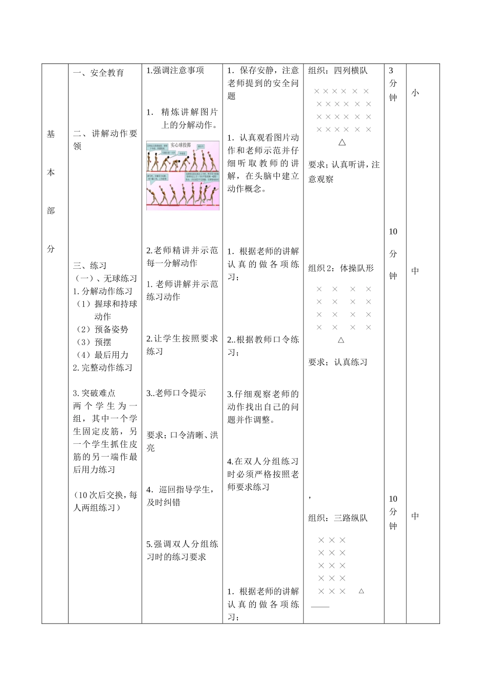 双手头上向前掷实心球教案_第3页