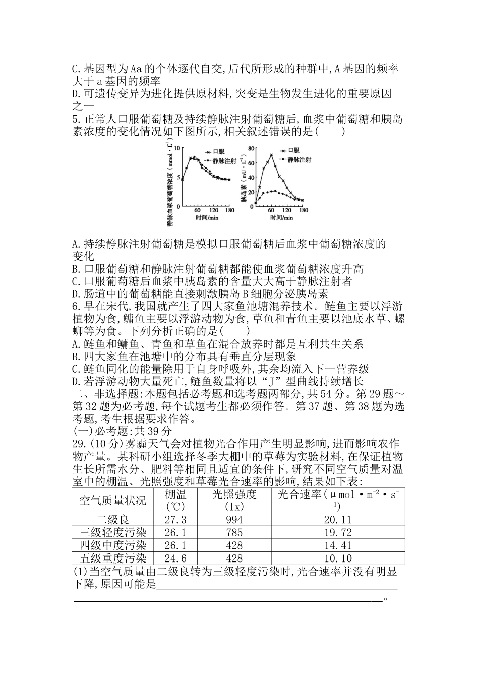 2020二轮生物仿真冲刺卷（一）_第2页