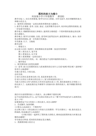 图形的放大与缩小