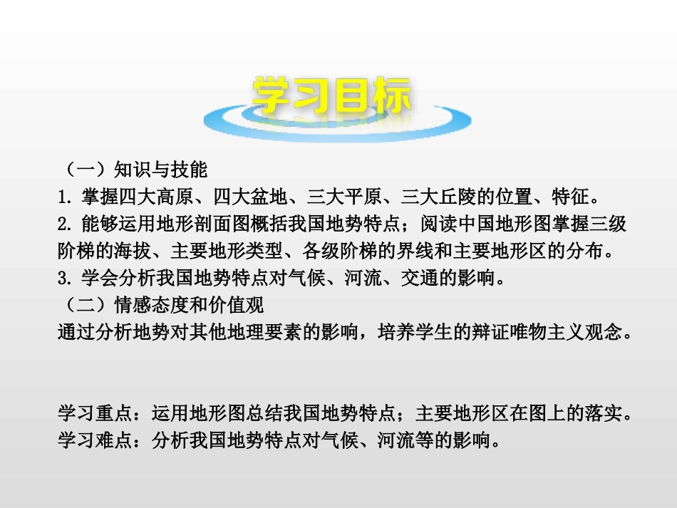 第二课时地形复杂多样地势西高东低_第2页