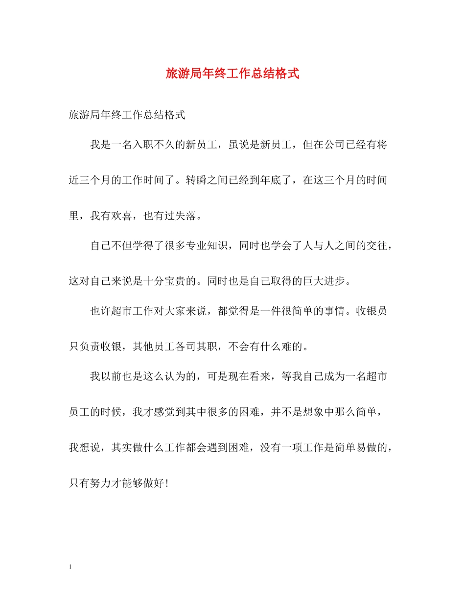 旅游局年终工作总结格式2_第1页