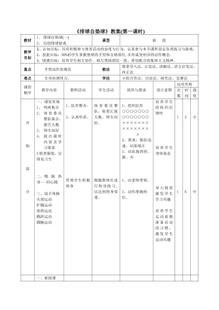 排球自垫球（第一课时）