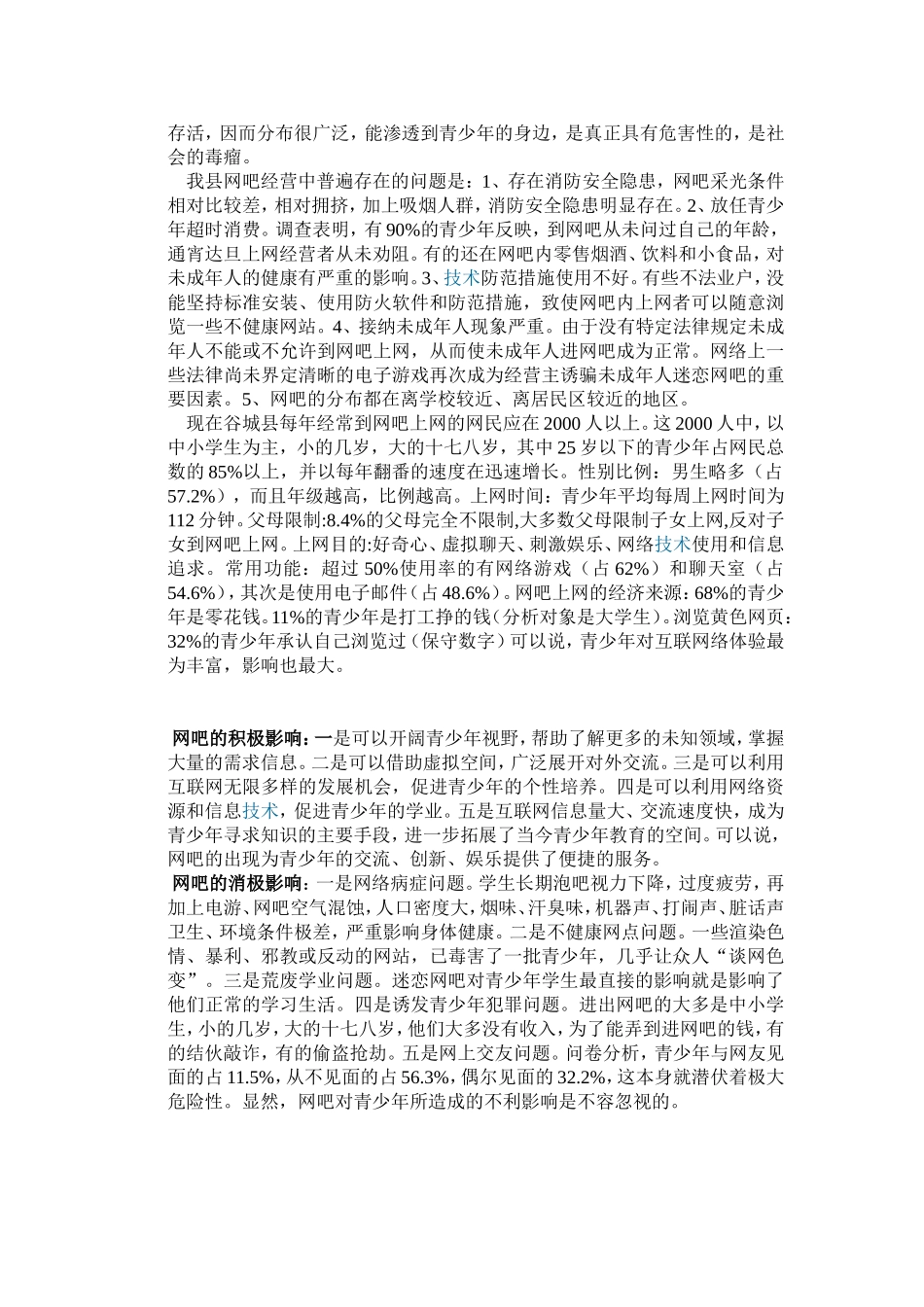 社会实践：网吧对青少年的影响_第2页