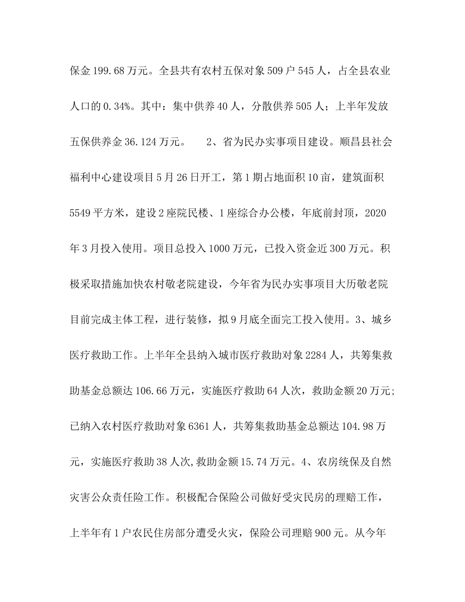 2020年上半年民政局工作总结_第2页