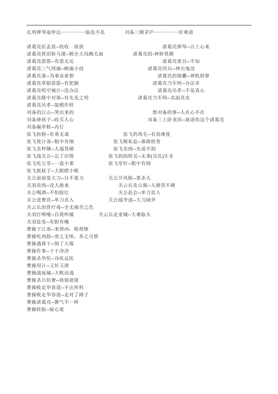 《三国演义》相关歇后语汇编_第2页