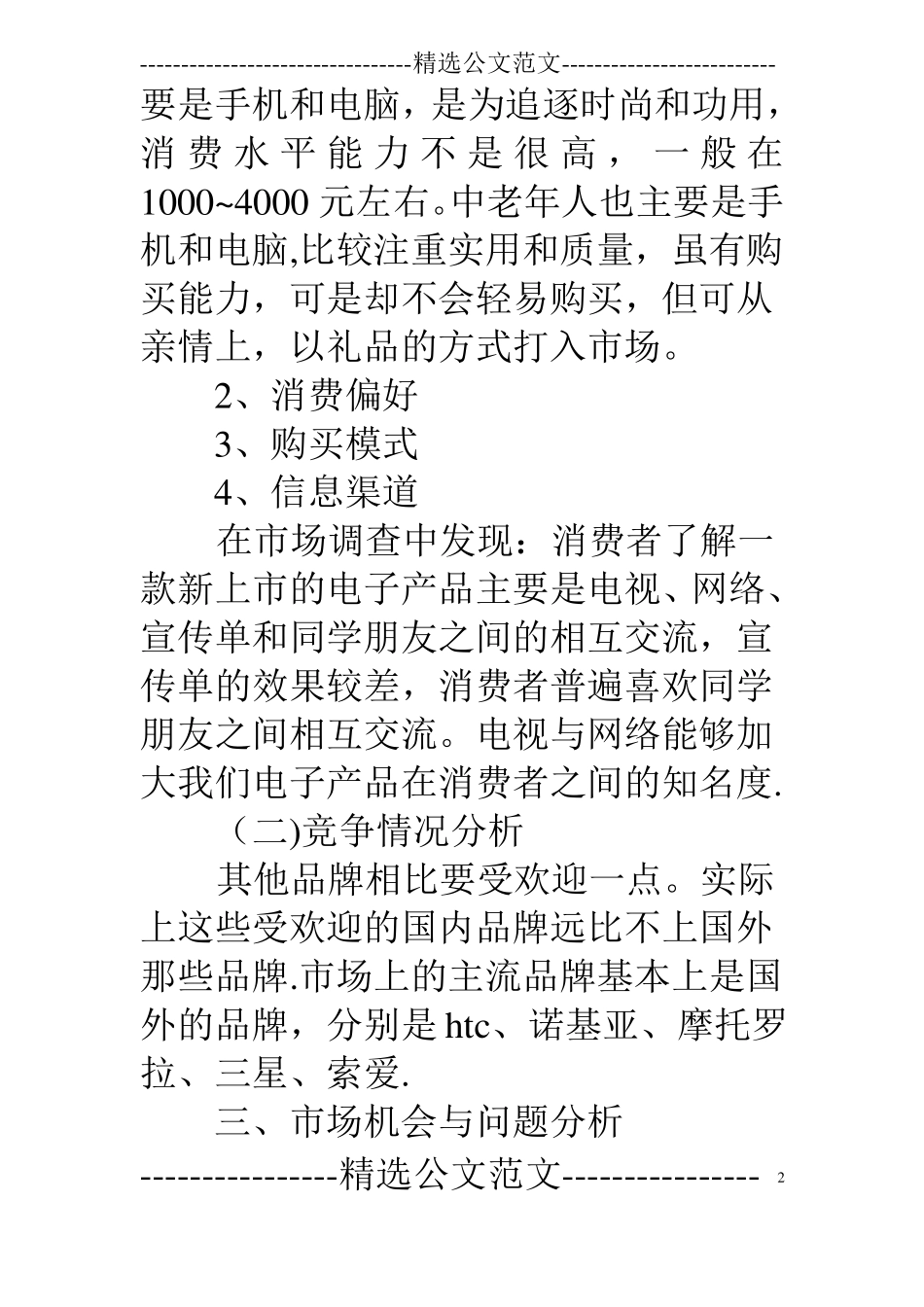 电子产品营销策划方案_第2页