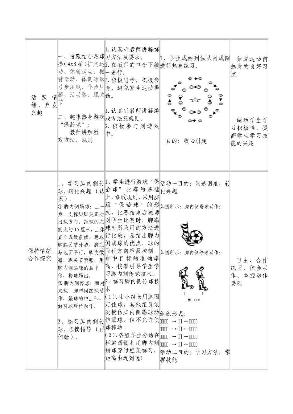 足球-脚内侧传球教案_第2页