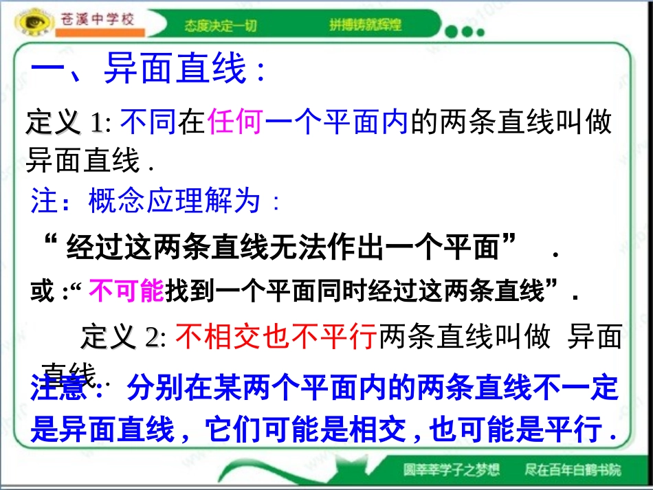 空间中直线与直线之间的位置关系_第3页
