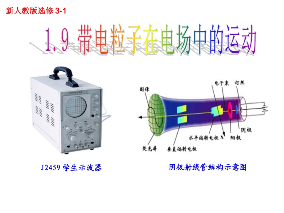 带电粒子在电场中运动_第1页