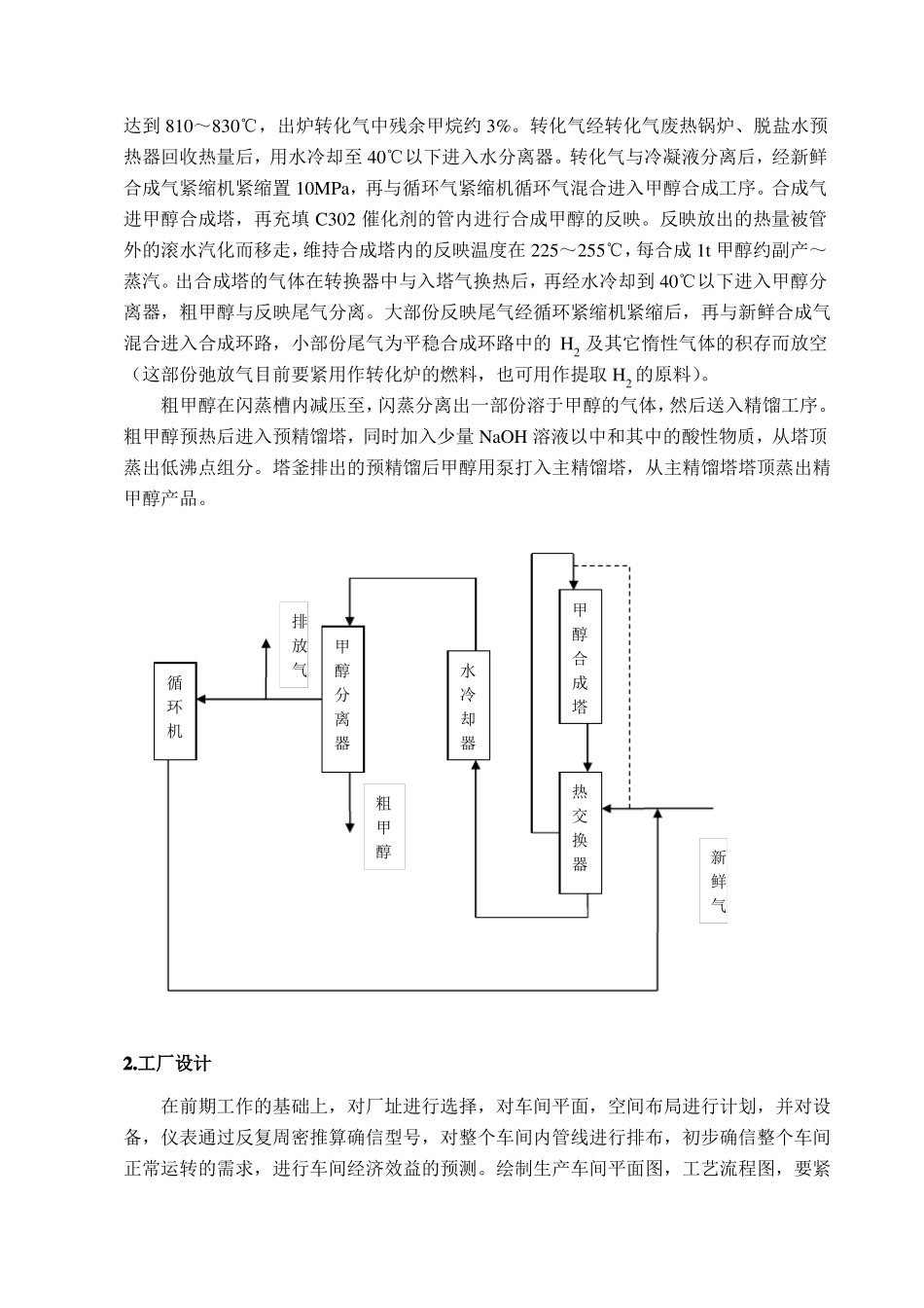 开题报告年产15万吨甲醇化工厂的设计_第3页