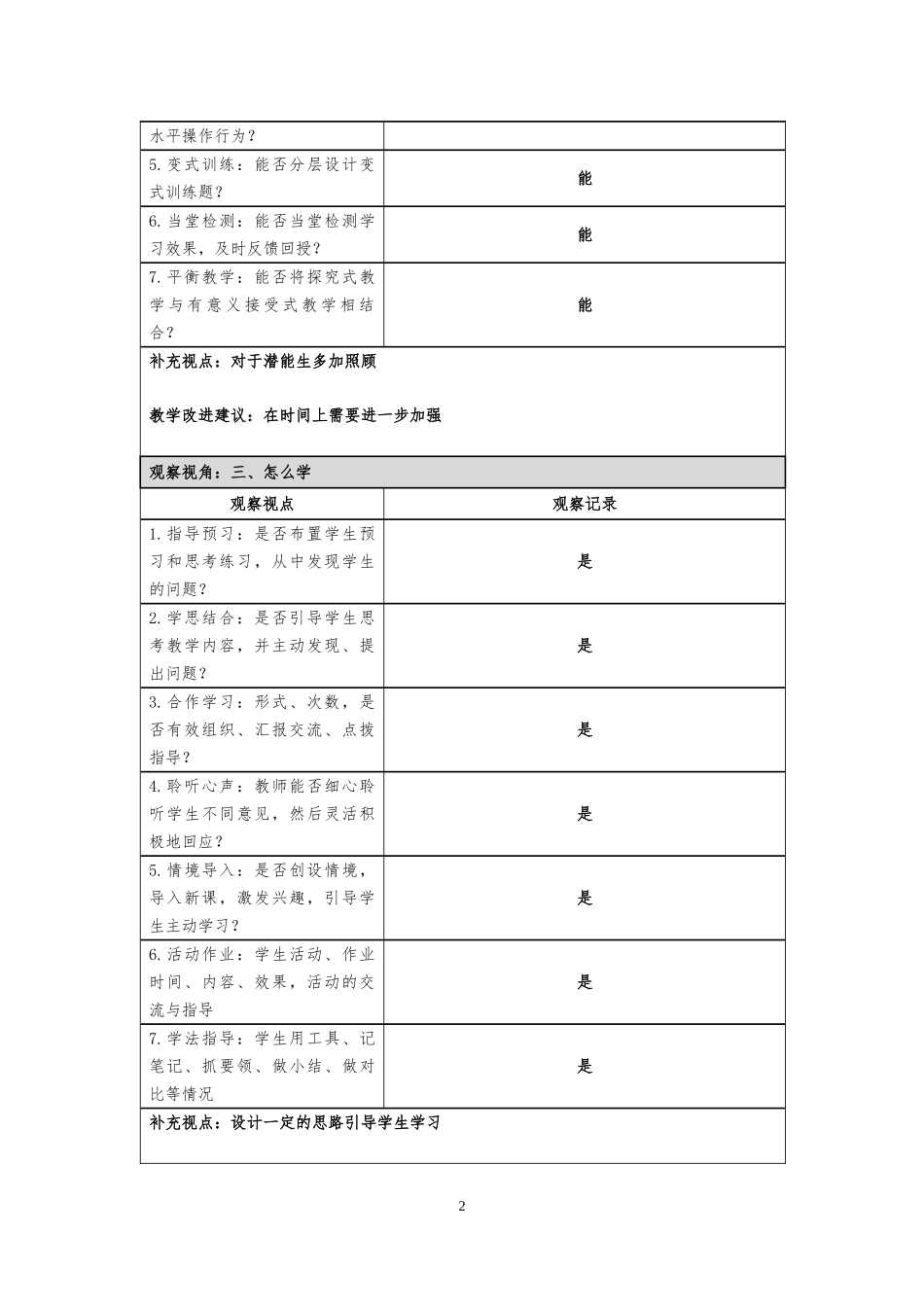 课堂观察记录模板 (4)_第2页