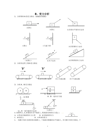 受力分析专题训练