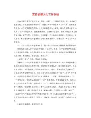 宣传思想文化工作总结22