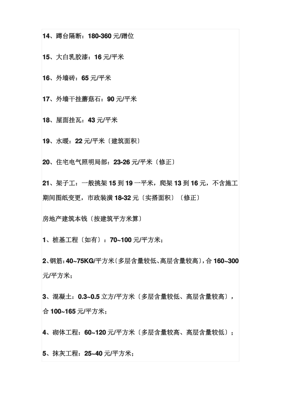 2022建筑工程清包工价格_第3页