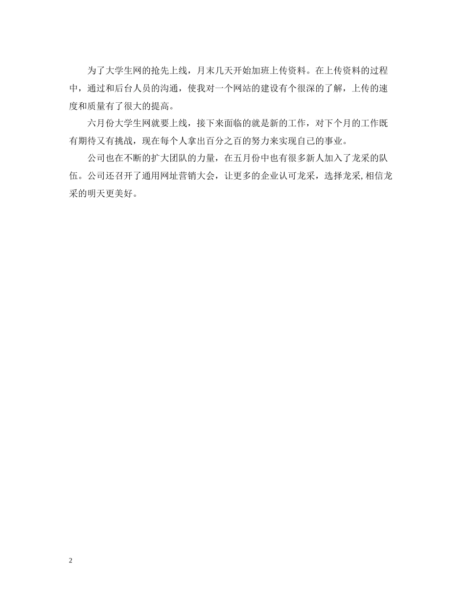 网站编辑的月度工作总结_第2页