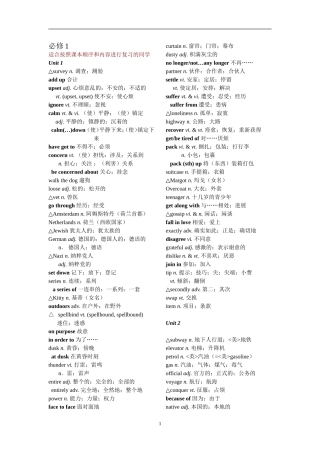 高考英语课本词汇表(新课标版book1-book8)