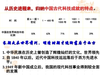科学技术的发展与成就