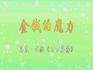《金钱的魔力》课件用