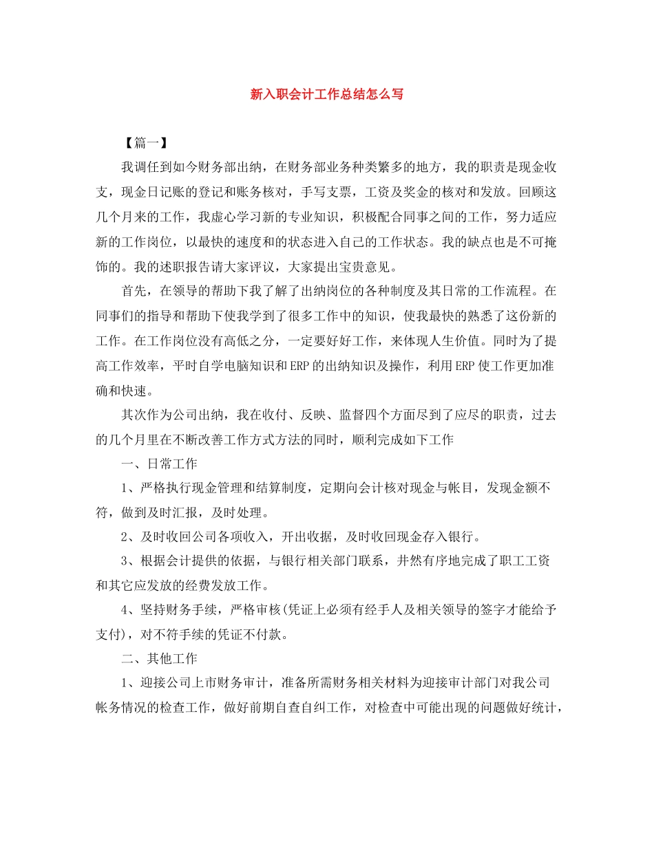 新入职会计工作总结怎么写_第1页