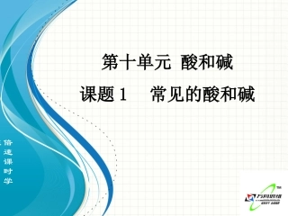 课题1常见的酸和碱