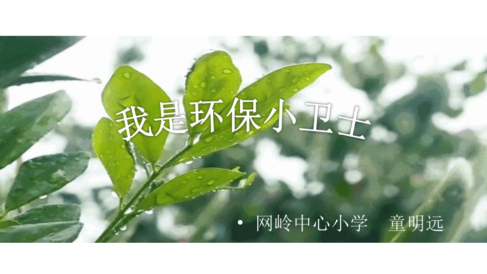 第三次录课课件我是环保小卫士_第1页