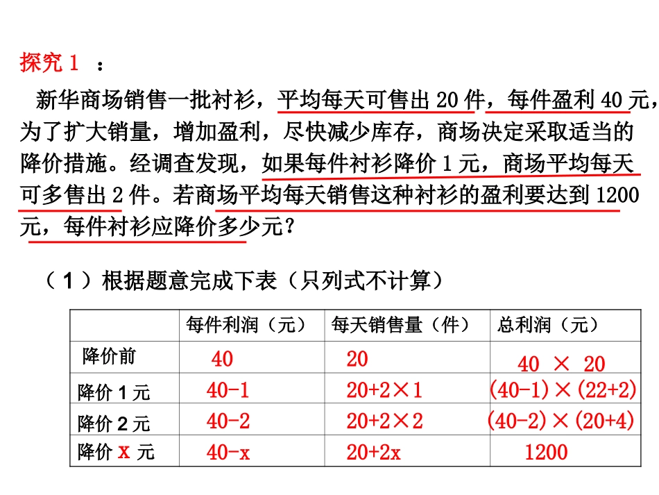 实际问题与一元二次方程课件(利润问题)_第3页