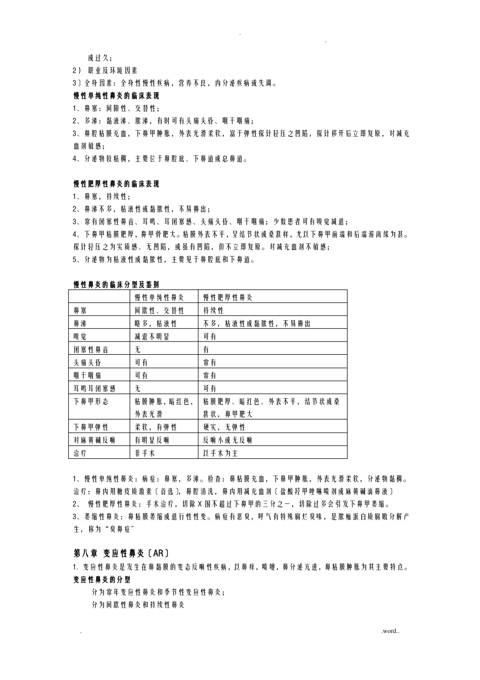耳鼻咽喉头颈外科学各章重点_第3页