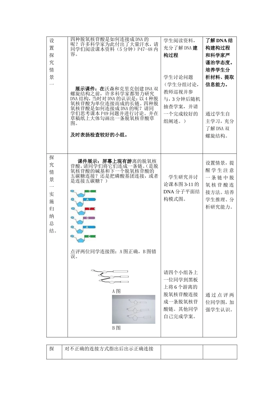 DNA分子的结构教学设计_第3页