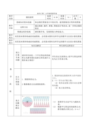 圆的面积第一节