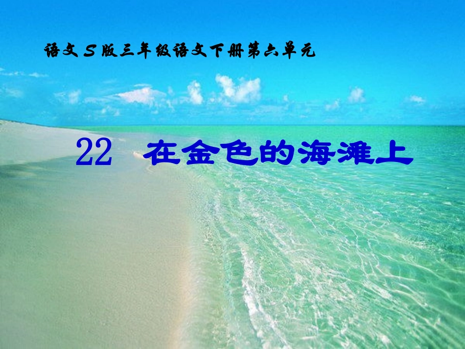 （语文S版）三年级语文下册课件在金色的海滩上2_第2页