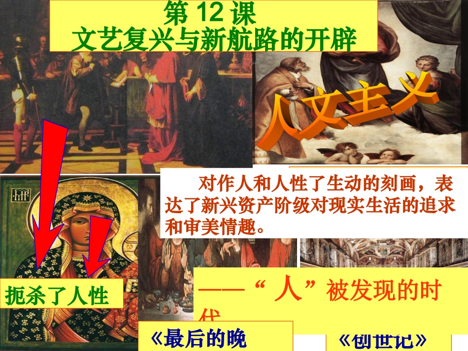 岳麓版九上第二单元第8课文艺复兴与新航路的开辟（共15张PPT）_第1页