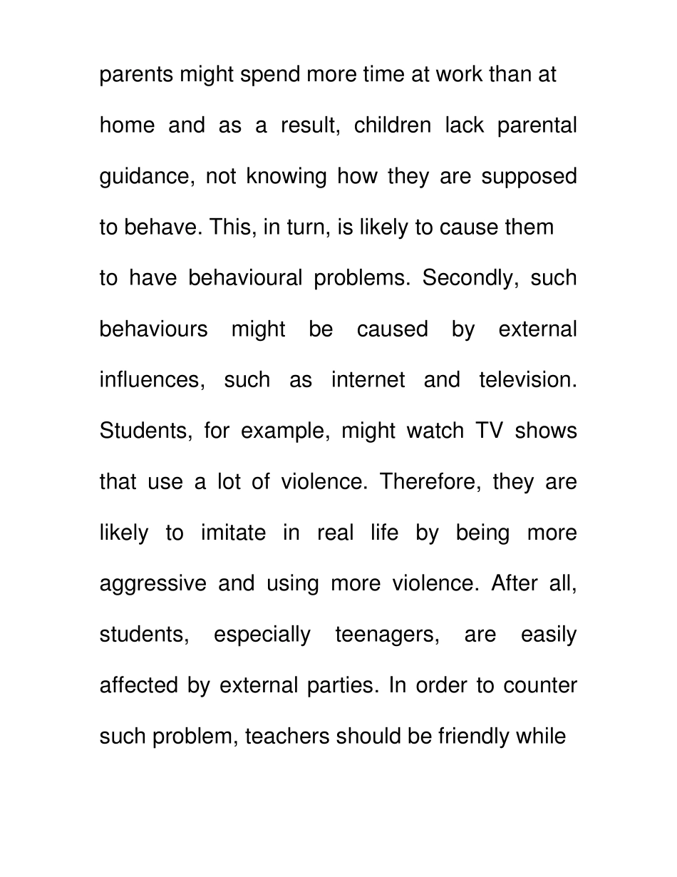 雅思英语作文studentbehavior学生行为方面存在严重问题,造成这种情况的原因是什么？_第2页