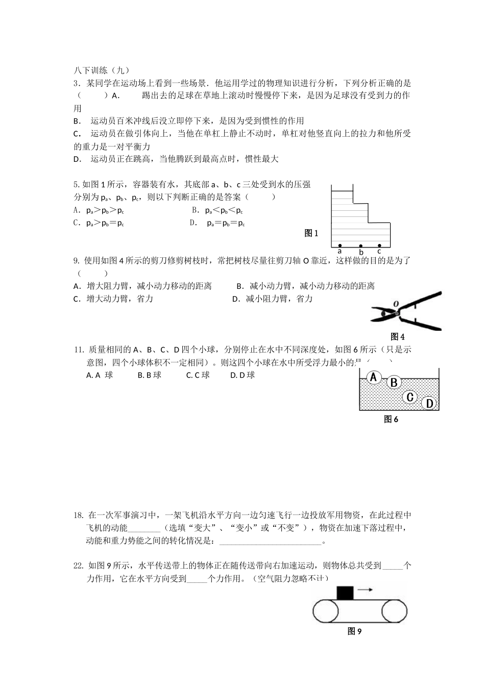 八下训练（九）_第1页