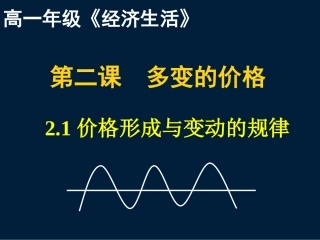 影响价格的因素(公开课课件)
