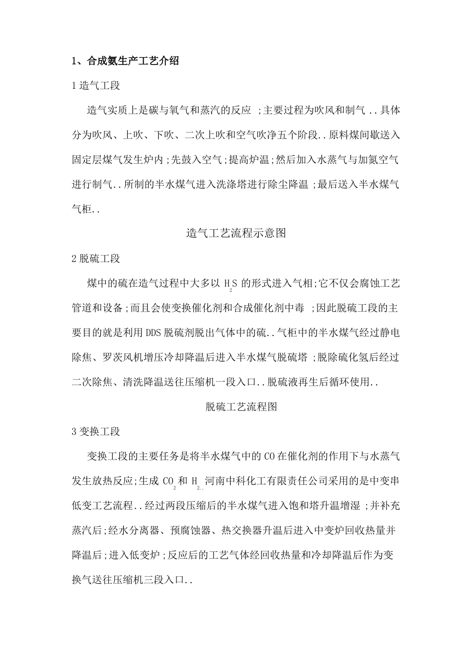 合成氨生产工艺介绍_第1页