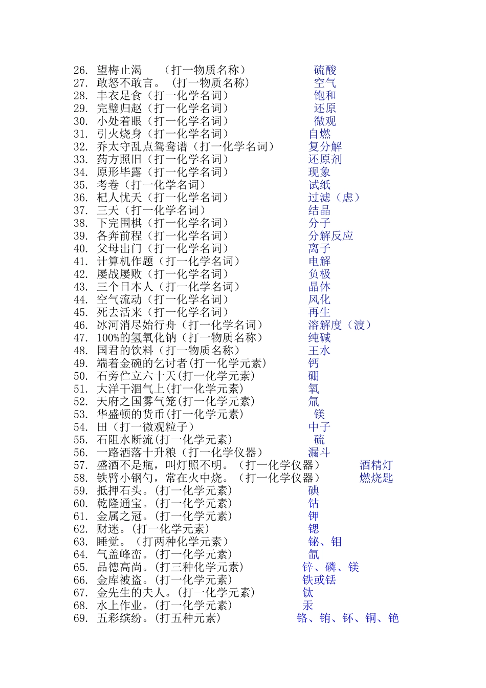 化学谜语（附答案）_第2页