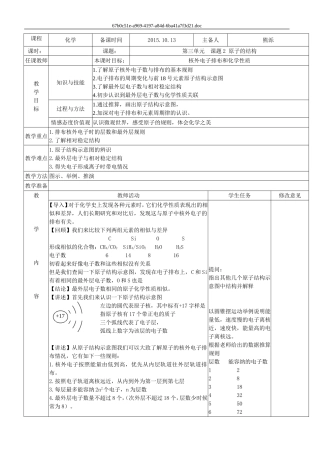 核外电子排布与化学性质