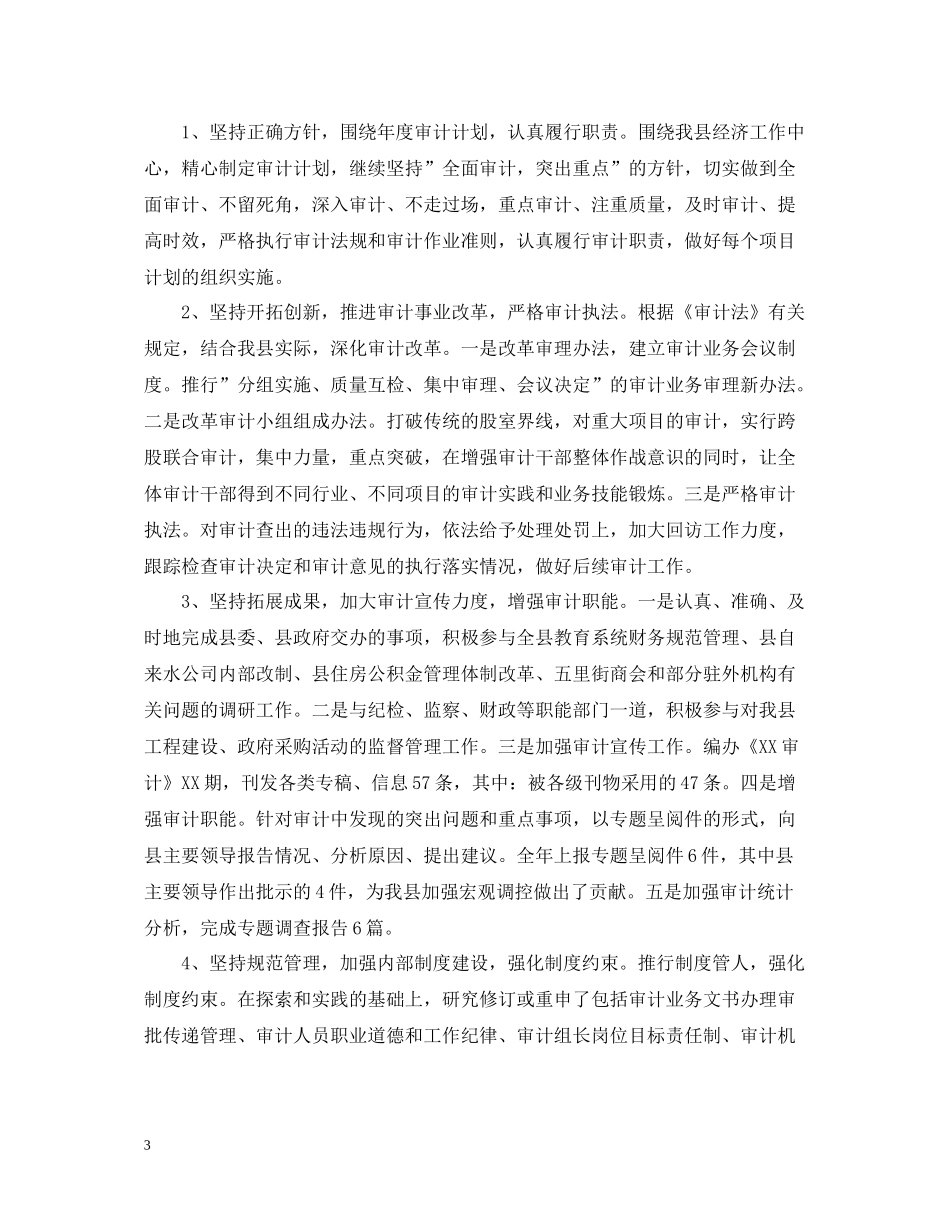 审计人员的工作总结_第3页