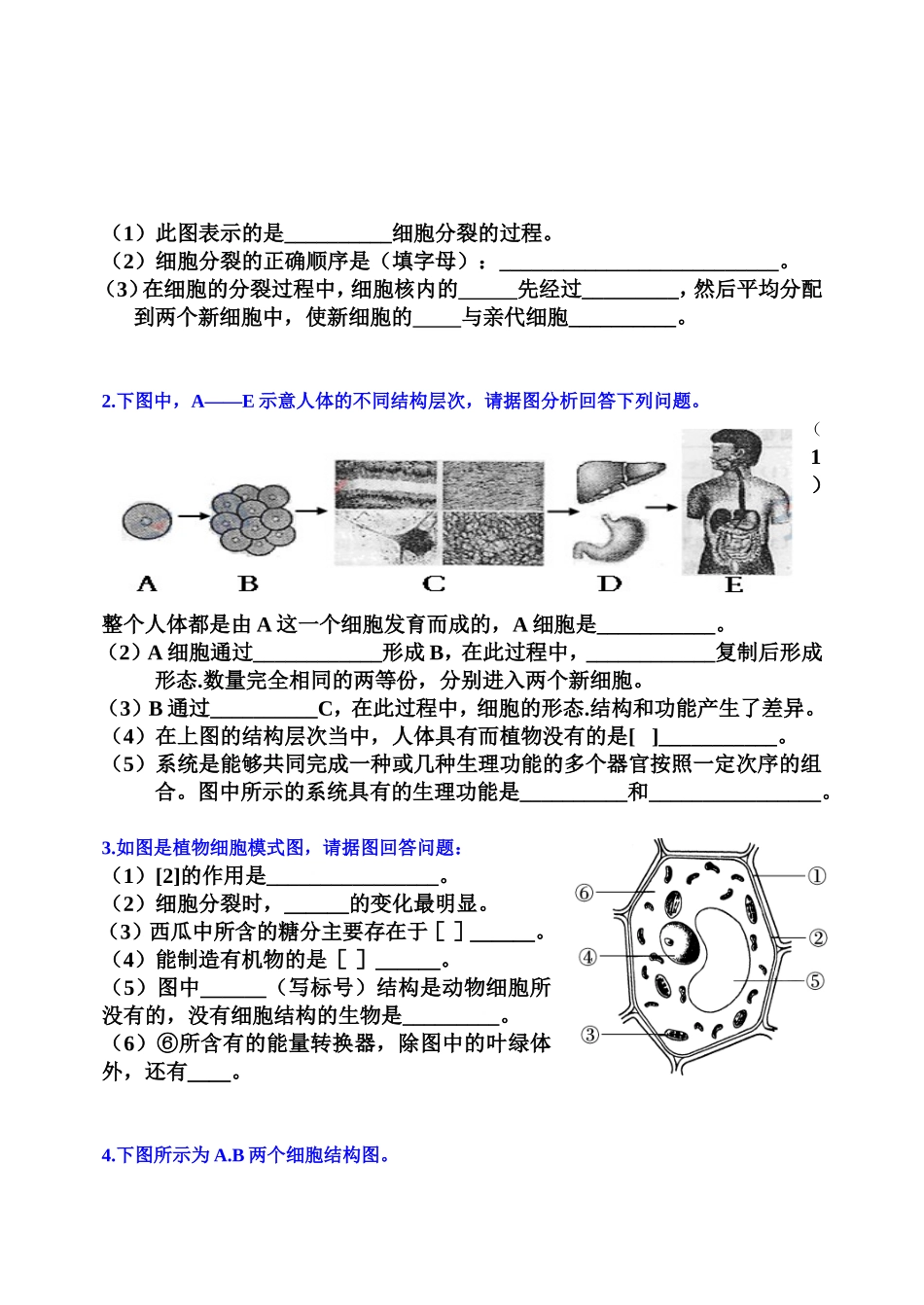 中考生物重点识图题_第3页