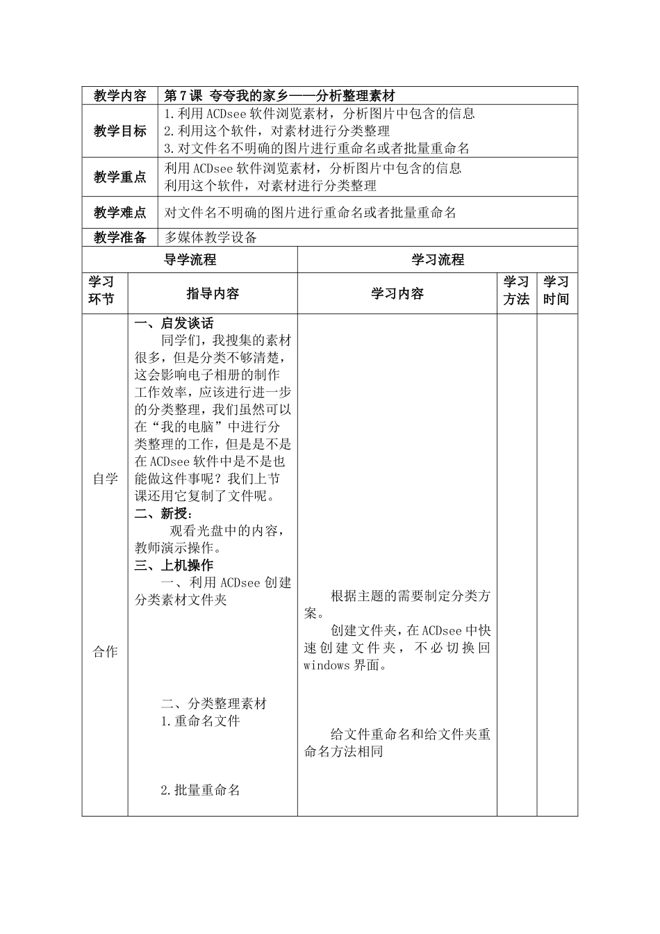 第7课夸夸我的家乡——分析整理素材_第1页