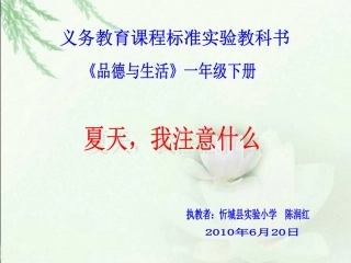 《夏天，我们注意什么》课件