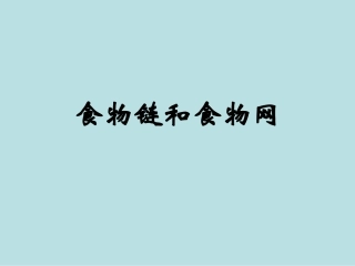 教科版五年级科学上册-食物链和食物网 (2)
