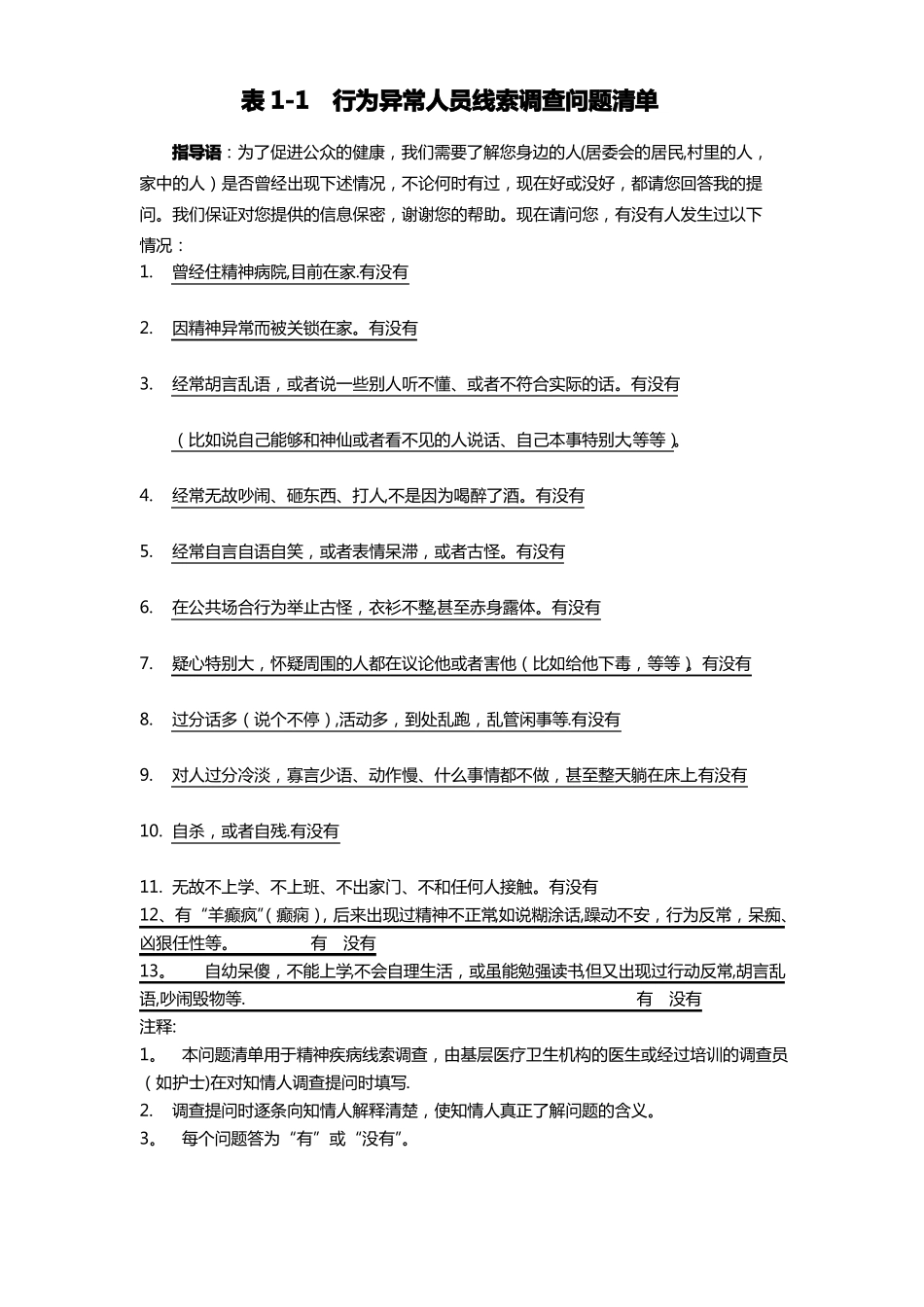 严重精神障碍管理工作各类表格_第3页