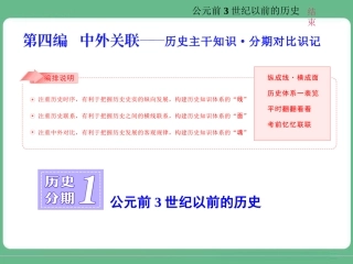 历史分期1公元前3世纪以前的历史
