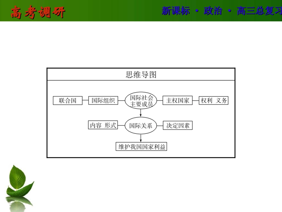 2016届高三政治一轮复习课件：必修2-8走近国际社会_第3页