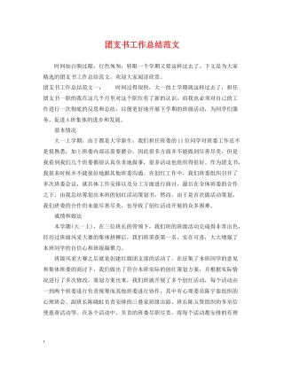 团支书工作总结范文2