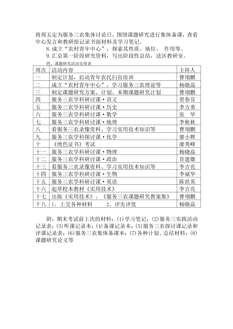 三农课研一阶段工作计划_第3页