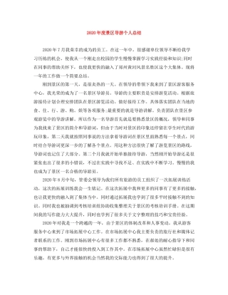 2020年度景区导游个人总结