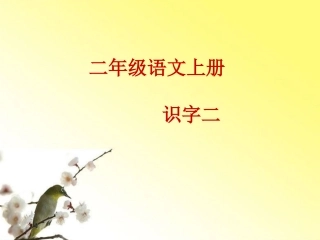 人教版小学语文二年级上册《识字二》课件